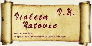 Violeta Matović vizit kartica
